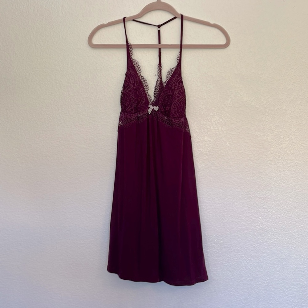 Victoria's Secret burgundy lace nightie